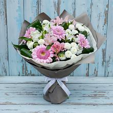 Букет цветов из:  Герберы, Альстромерии и Хризантемы в Судиславле