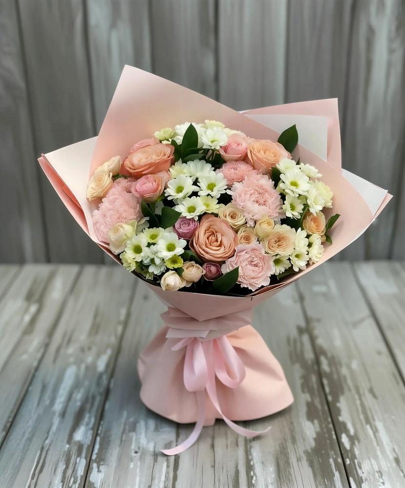 Букет цветов из: Гвоздики, Розы и Хризантемы в Судиславле