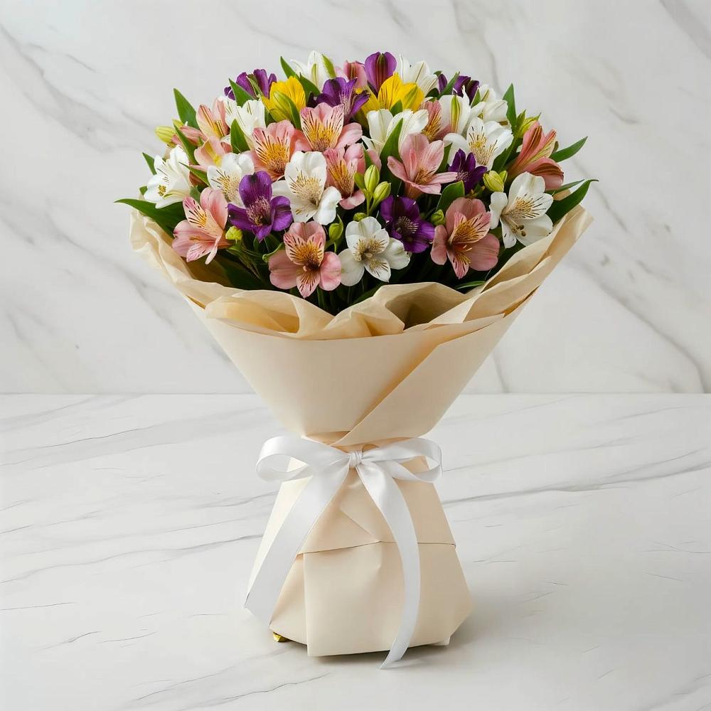 Букет цветов из: Альстромерии в Судиславле