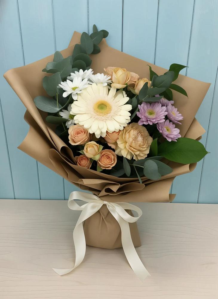Букет цветов из: Герберы и Хризантемы в Судиславле
