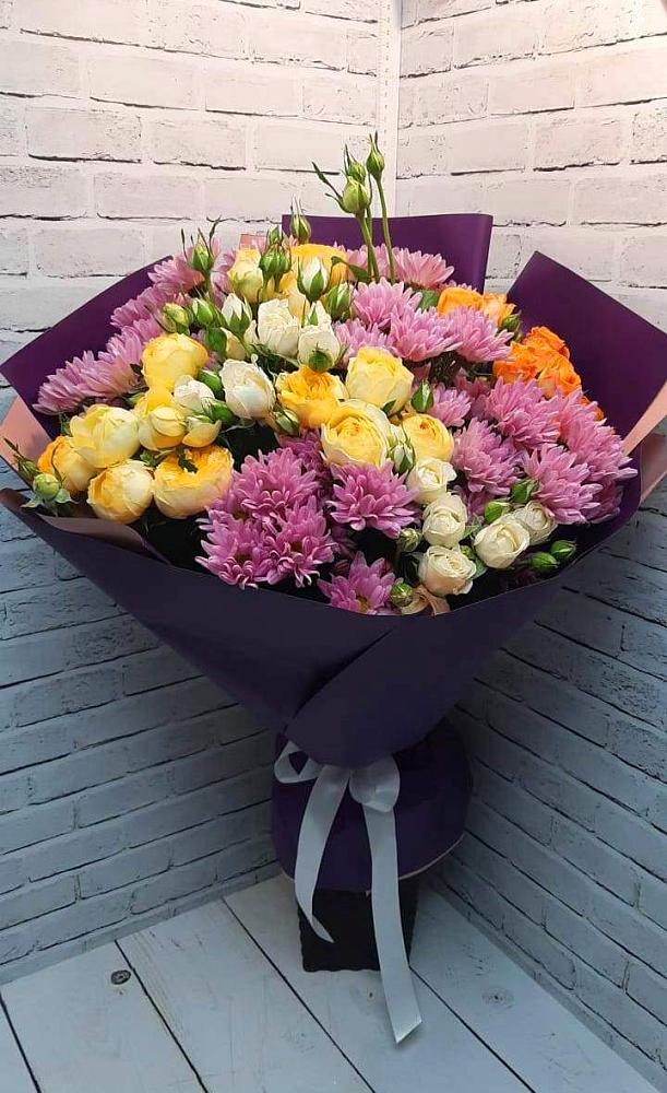 Букет цветов из: Хризантемы и Розы в Судиславле