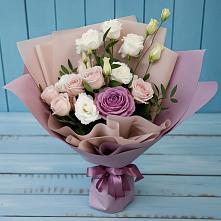 Букет цветов из:  Розы и Лизиантусы в Судиславле