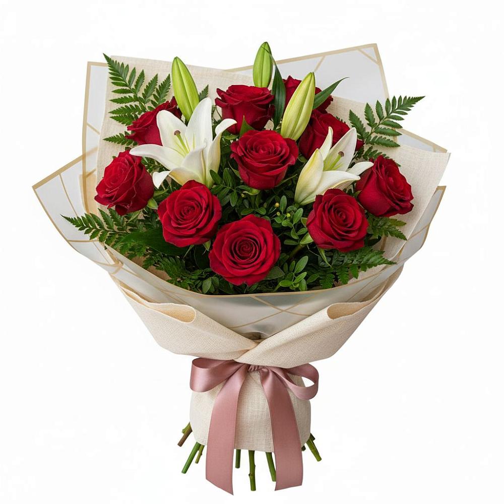 Букет цветов из: Лилии и Розы в Судиславле