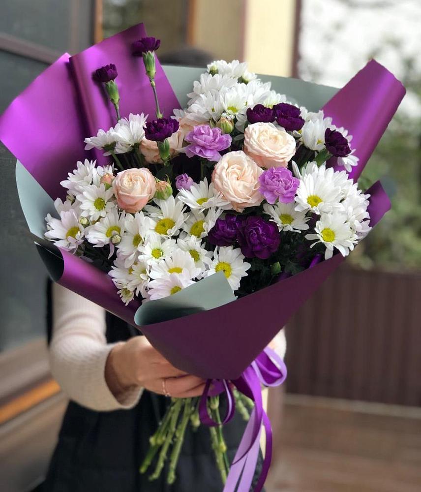 Букет цветов из: Хризантемы, Гвоздики и Розы в Судиславле