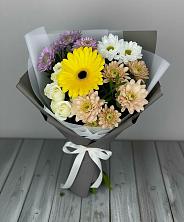 Букет цветов из:  Розы, Герберы и Хризантемы в Судиславле