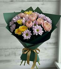 Букет цветов из:  Хризантемы и Розы в Судиславле