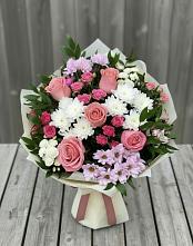 Букет цветов из:  Альстромерии, Гвоздики, Розы и Хризантемы #REPLACE_PRED# Судиславле