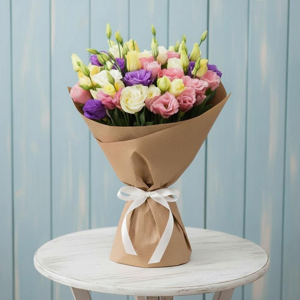 Букет цветов из: Лизиантусы в Судиславле