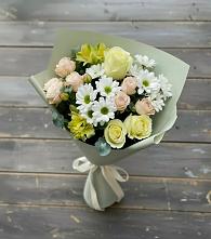 Букет цветов из:  Альстромерии, Розы и Хризантемы в Судиславле