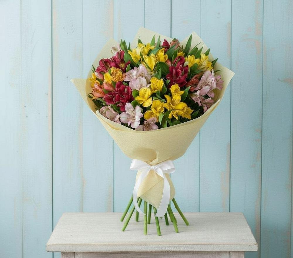 Букет цветов из: Альстромерии в Судиславле