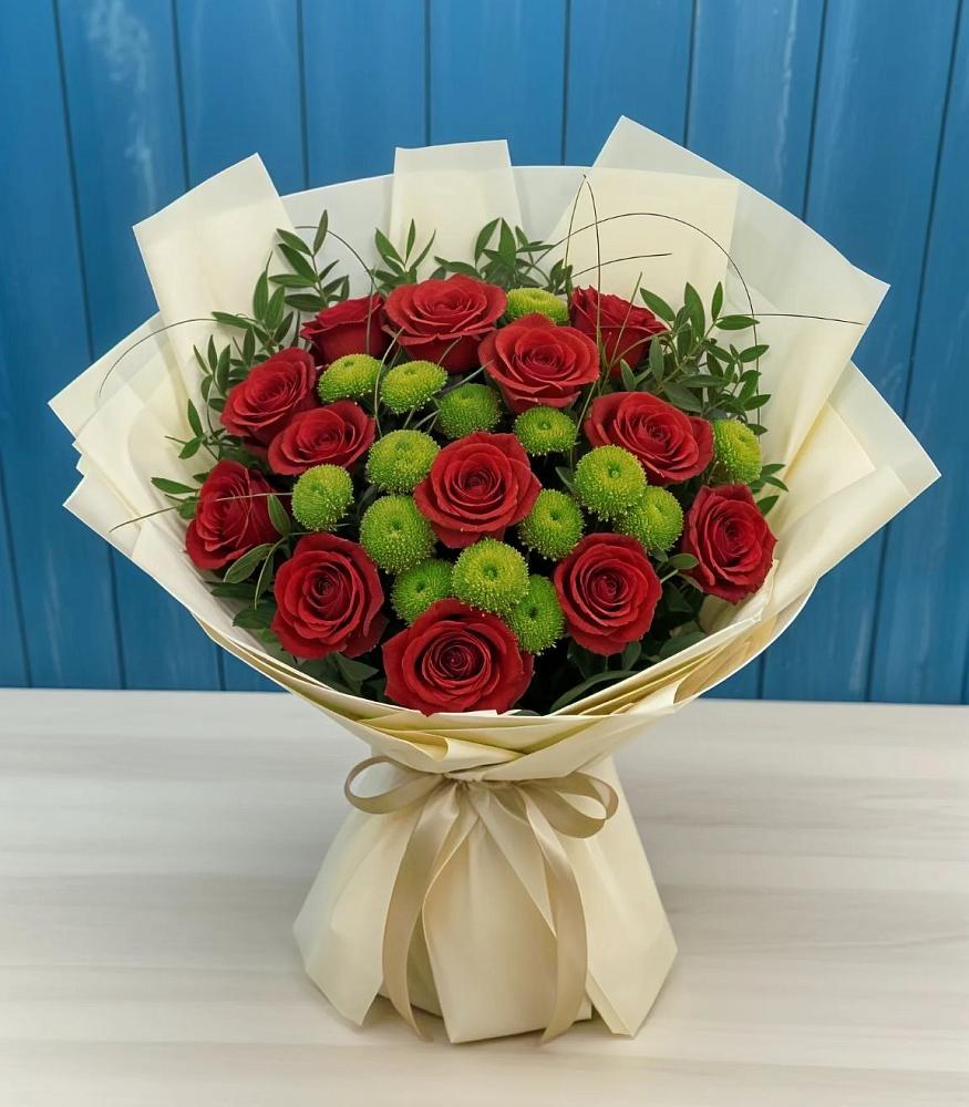 Букет цветов из: Розы и Хризантемы в Судиславле