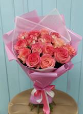 Букет 15 Розовых роз Равель в Судиславле